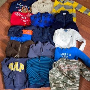 Boys 2t jacket and sweater lot.